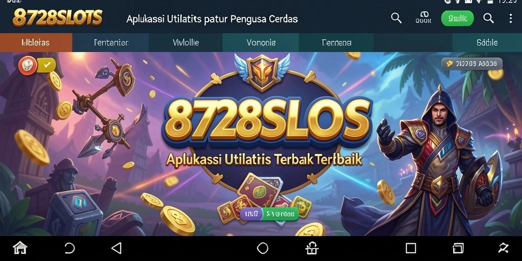 Screenshot utama 8728SLOTS menampilkan antarmuka aplikasi yang intuitif dan informatif.