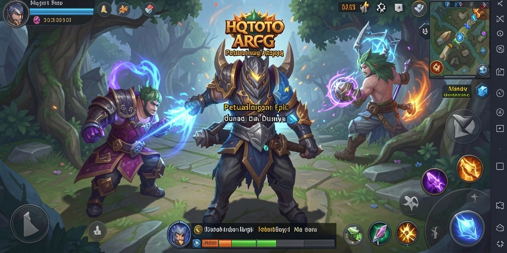 Screenshot HQTOTO menampilkan aksi pertarungan yang intens dalam permainan ARPG.