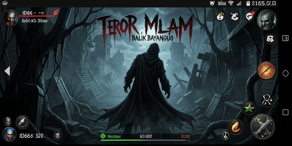 Screenshot gameplay ID66 menampilkan suasana horor yang mencekam dengan detail grafis menakjubkan.