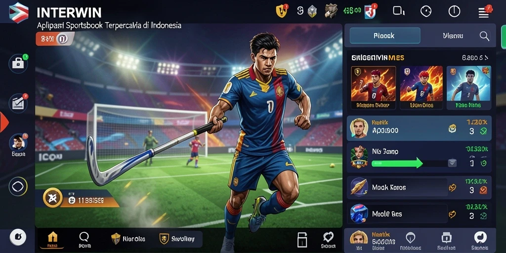 Screenshot INTERWIN menunjukkan antarmuka pengguna yang menarik dan gameplay yang seru.