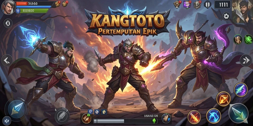 Tampilan gameplay KANGTOTO yang memukau dalam pertempuran ARPG.