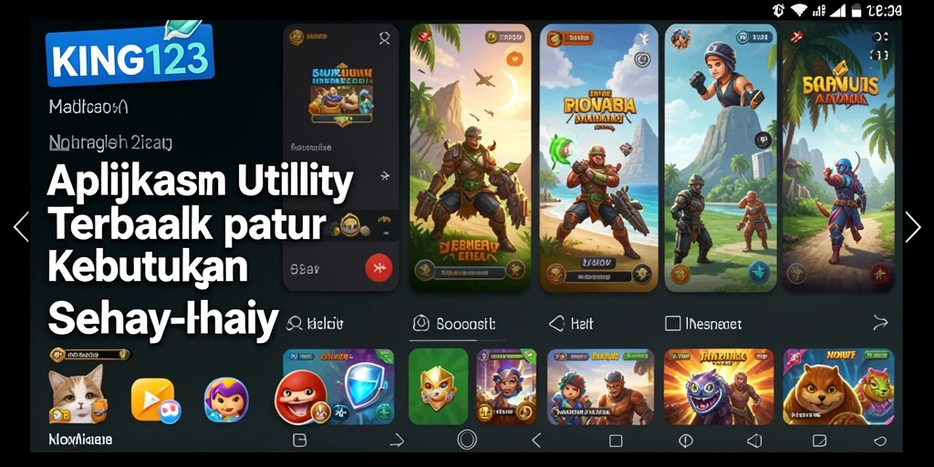 Tampilan utama KING123 dengan fitur-fitur aplikasi Utility.