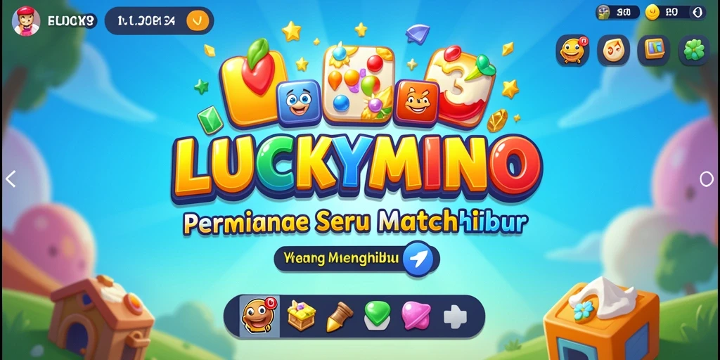 Tampilan gameplay seru dari LUCKYMINO yang menampilkan tantangan Match-3.