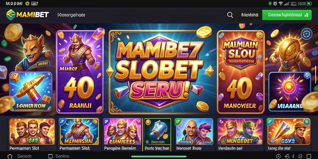 Tampilan gameplay MAMIBET yang memukau dengan tema slot yang beragam.