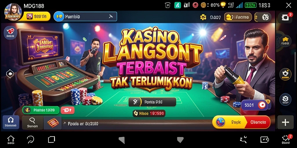 Tampilan permainan Live Casino yang mengesankan dan interaktif.