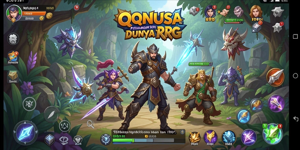 Tampilan gameplay seru dalam dunia RPG QQNUSA.
