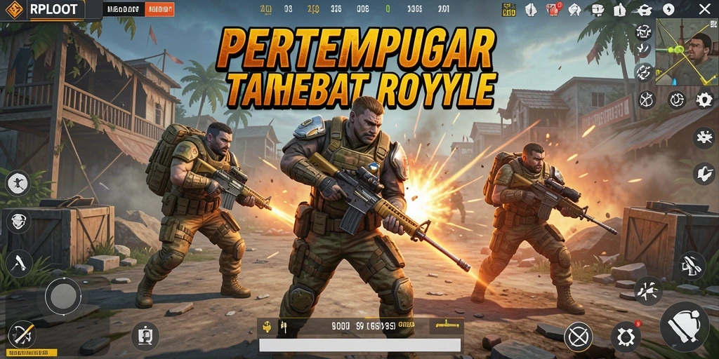 Tampilan gameplay RPLOOT yang mendebarkan dalam pertempuran Battle Royale.