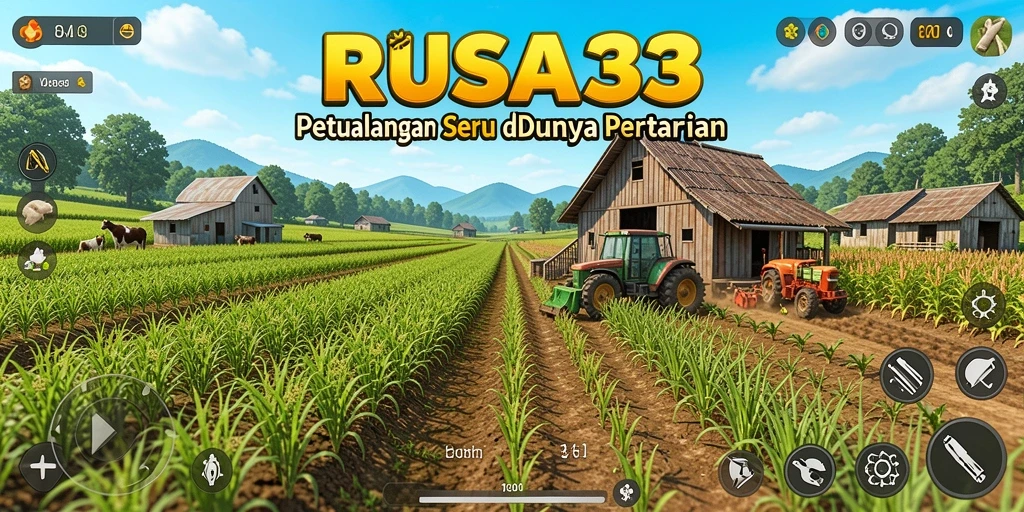 Tangkapan layar utama RUSA33 menampilkan gameplay pertanian yang menawan.